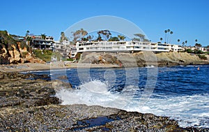 Boat Canyon Beach or Fishermans Cove in North Laguna Beach, California.