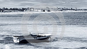 Boat on Cape Anna on Djerba