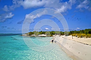 Boat on Caribbean island