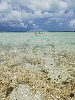 boat in the caribbean sea