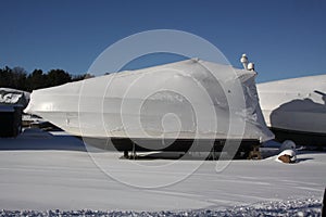 Boat with Shrink Wrap photo