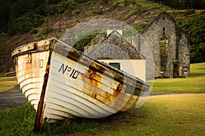 Boat and Convict Ruins, Norfolk Island photo