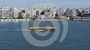 Boat craft speeding on water