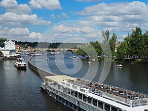Boat cruise at Veltava River, Prague