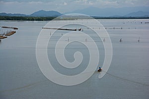 Boat Cruising in river