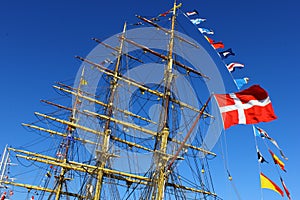 Boat with the danish flag