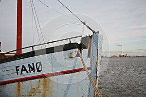 Boat details. Island of Fanoe in Denmark