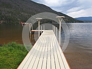 Boat dock in Grand Lake Colorado