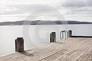 Boat dock Huon River