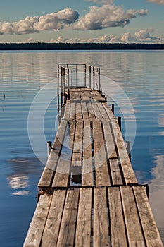 Boat dock on a lake