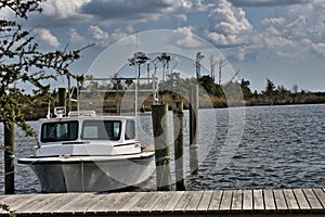 Boat at the Dock, Manns Harbor, North Carolina