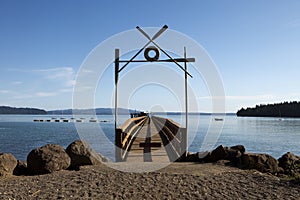 Boat Dock At Summer Camp