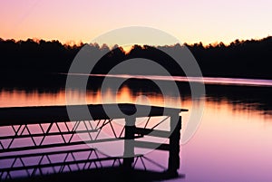 Boat Dock at sunset