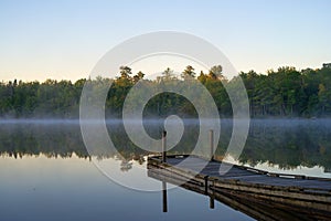 Boat dock at Toddy Pond, Maine