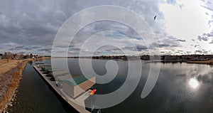 Boat Docks on Arvada Colorado Lake Shore