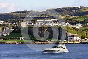 Boat in dockside,Plymouth