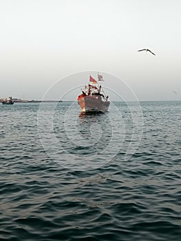 A boat in Dwarka sea