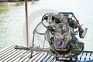 Boat engine motor marine mechanic white power engines