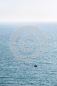 Boat in English channel near Cap Gris-Nez, France