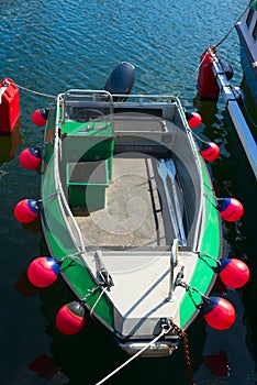 Boat with fenders photo