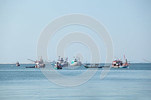 Boat fisher on sea industrail