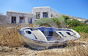 Boat in Folegandros island