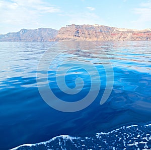 from the boat froth and foam greece islands in mediterranean