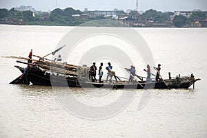 Boat on the Ganga river
