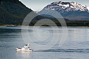 Boat in Glacier Bay, Alaska