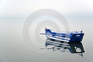 Boat with greek flag painted on it