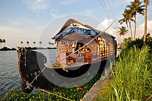 Boat house docked