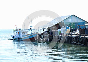 Boat by a house in Sorong