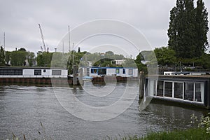 Boat houses in Amsterdam Noord