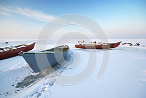 Boat on ice