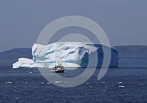 Boat by Iceberg with Happy Face
