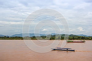 Boat in Khong river.