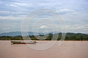 Boat in Khong river.