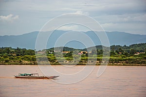 Boat in Khong river.