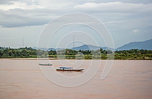 Boat in Khong river ,north Thailand