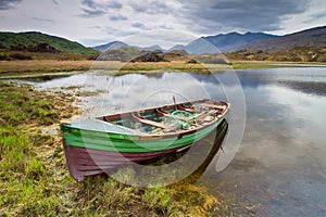 Boat at the Killarney lake