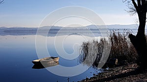 Boat on the Lago di Varese photo