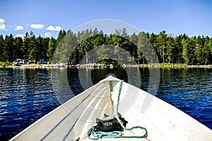 boat on lake, beautiful photo digital picture, in Sweden Scandinavia North Europe