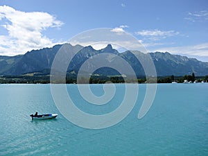 Boat on Lake Thun, Switzerland