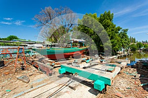 Boat in local dockyard