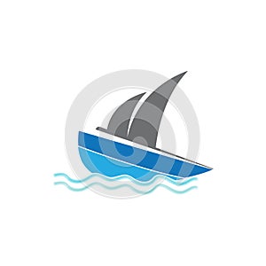 Boat logo template icon