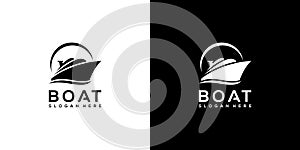 Boat logo vector design template