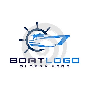 Boat logo vector design template