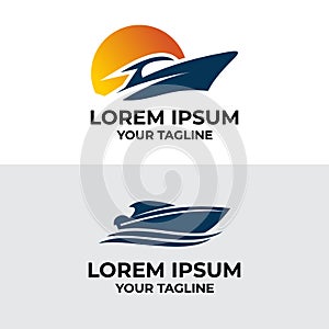 Boat logo vector design template