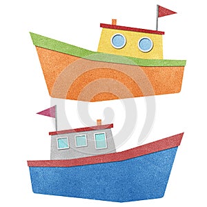 Boat made from recycled paper