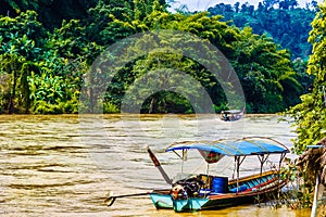 Boat on Mae Nam Kok river by Chiang Rai - Thailand